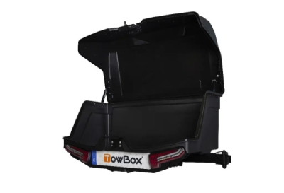 Přepravní box na tažné zařízení TowBox V5 Swing L, černý, výklopný