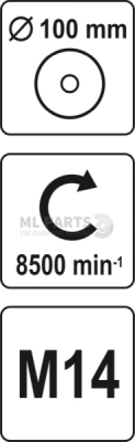 Rotační kartáč FI 100 mm M14 YATO YT-4769