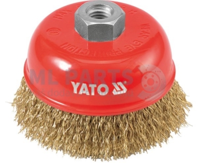 Rotační kartáč FI 100 mm M14 mosazný YATO YT-4766