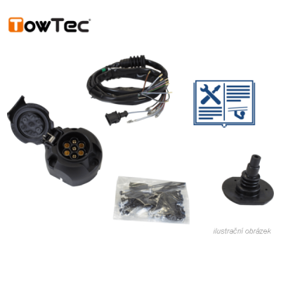 Typová elektropřípojka Volkswagen Golf HB 1997-2003 (IV, 2WD), 7pin, TowTec