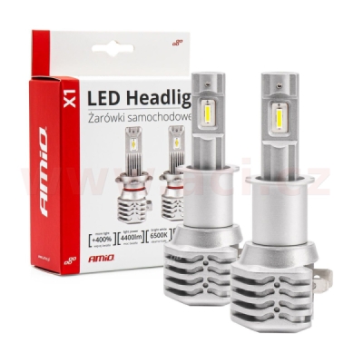 LED H3 40W - bílá 5x1,5W (patice PK22s), sada 2 ks