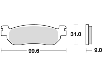 brzdové destičky, BRAKING (semi-metalická směs SM1) 2 ks v balení