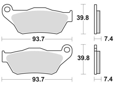 brzdové destičky, BRAKING (semi-metalická směs SM1) 2 ks v balení