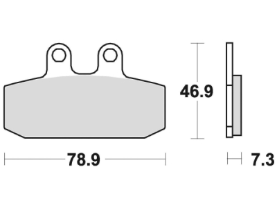 brzdové destičky, BRAKING (semi-metalická směs SM1) 2 ks v balení