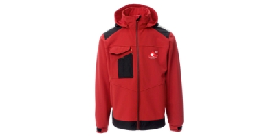 softshell bunda s kapucí červená (vel. (S)