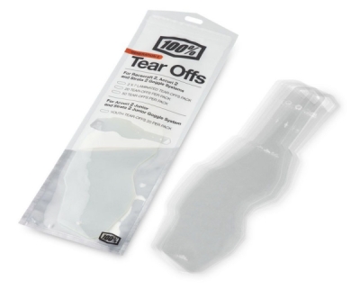 strhávací slídy plexi STANDART pro brýle RACECRAFT 2/ACCURI 2/STRATA 2, 100% (50 vrstev v balení, čiré)