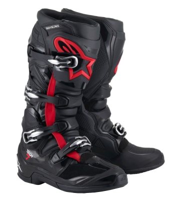 boty TECH 7, ALPINESTARS (černá/červená fluo, vel. 47)