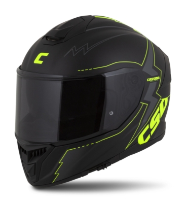 přilba Integral GT 2.1 Flash, CASSIDA (černá matná/žlutá fluo/tmavě šedá, vel. 2XL) plexi s přípravou pro Pinlock