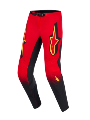 kalhoty SUPERTECH SCENZ, ALPINESTARS (červená/černá/žlutá, vel. 32)