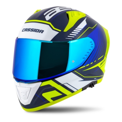 přilba Aero Drome, CASSIDA (modrá/žlutá fluo/světle modrá/bílá, vel. L)