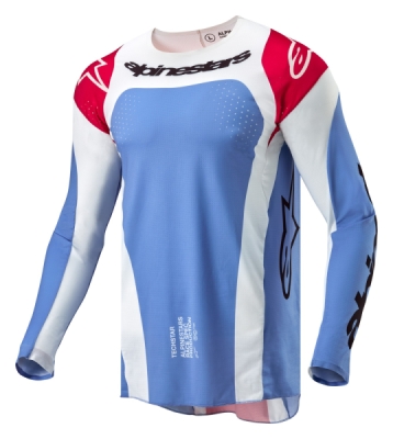 dres TECHSTAR OCURI, ALPINESTARS (světle modrá/bílá/červená, vel. L)