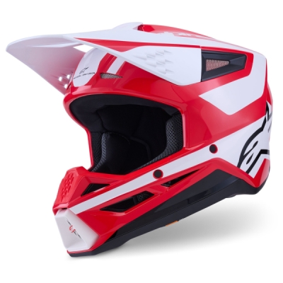 přilba S-M3 HEAT, ALPINESTARS (červená/bílá/černá, vel. S)