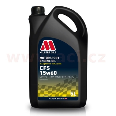 MILLERS OILS motorový olej plně syntetický s nanočásticemi - PAO, 3ester Motorsport CFS 15w60 5l