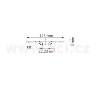 Brusný kotouč 125x6 mm (pro ocel), LUKAS (Německo)