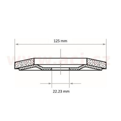 Lamelový kotouč šikmý 125 mm (pro Inox/ocel, ocel, litina) hrubost P60, LUKAS (Německo)