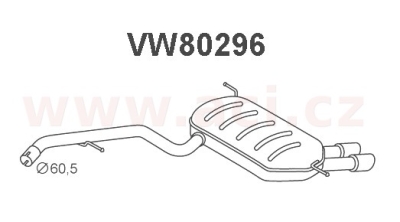 Zadní tlumič výfuku ASSO/VENEPORTE VW80296