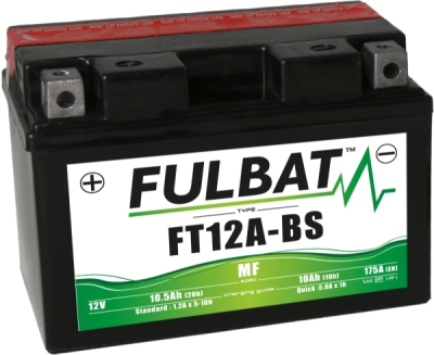 baterie 12V, YT12A-BS, 10Ah, 175A, bezúdržbová MF AGM 150x87x105, FULBAT (vč. balení elektrolytu)