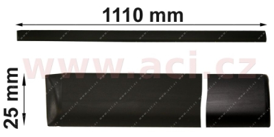 boční lišta předních dveří pro lak 25 mm ORIGINÁL, L