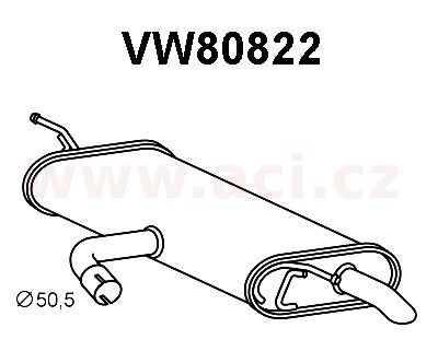 Zadní tlumič výfuku ASSO/VENEPORTE VW80822