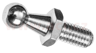 kulový čep plynové vzpěry (průměr čepu 10 mm, výška 17 mm, závit M8, délka závitu 15 mm)