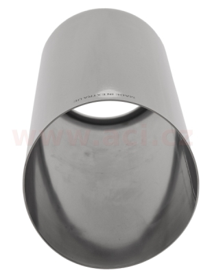 koncovka výfuku nerezová kulatá, vnější průměr 102mm, délka 330mm, vnitřní průměr 98mm ASSO
