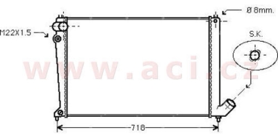 -8/00 chladič 1.6i 8V (+AC), 1.8 8V (+AC), 1.8 16V (+AC) [640*398*28]