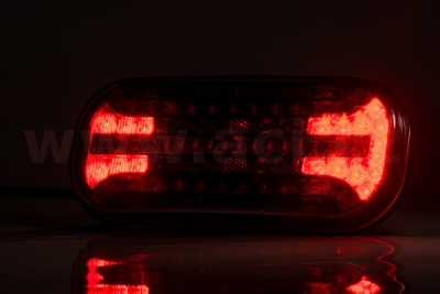 zadní světlo LED 214,3x94,3 mm, s dynamickým směr. světlem, 5 PIN BAJONET, L=P