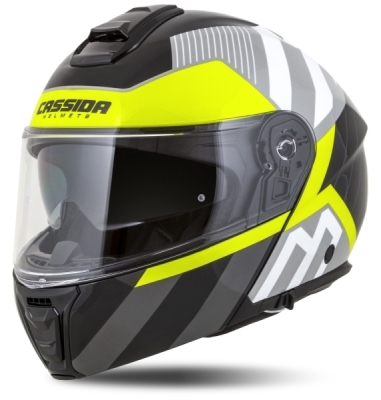 přilba Modulo 2.1 Profile, CASSIDA (bílá/černá/žlutá fluo/šedá, plexi s přípravou pro Pinlock, vel. XS)