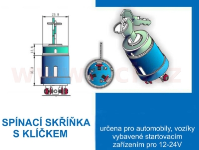 univerzální spínací skříňka (starší typ např. AVIA)