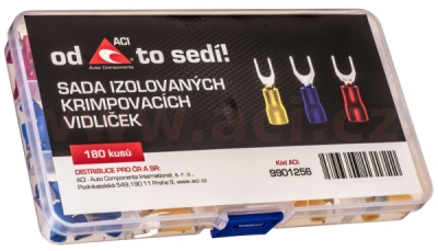sada izolovaných krimpovacích vidliček (180 ks)