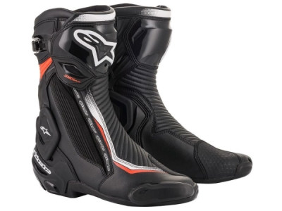 boty SMX Plus V2, ALPINESTARS (černá/bílá/červená fluo, vel. 38)