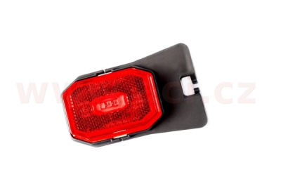 poziční světlo LED obdélníkové červené (100x63 mm) s odrazkou, s držákem, kabel 0,5 m