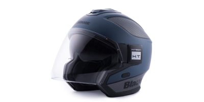 přilba SOLO, BLAUER (modrá matná, carbon, stříbrná, vel. S)