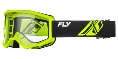 brýle FOCUS, FLY RACING - USA dětské (černé/Hi-vis - čiré plexi)