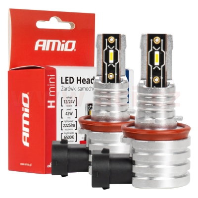 LED H8/H9/H11/H16 2x 21W - bílá (patice PGJ 19-5), sada 2 ks