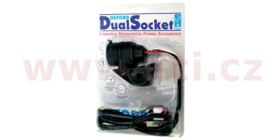 USB zásuvka 5V/2A, 2 vstupy s objímkou pro uchycení k řidítků a trubkám o průměru 22 a 25 mm, OXFORD