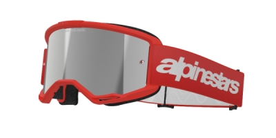 brýle VISION 3 WORDMARK, ALPINESTARS (červená, zrcadlové stříbrné plexi) 2027