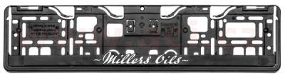 Podložka pod RZ (SPZ) pro ČR a SR - Millers Oils retro - 1kus