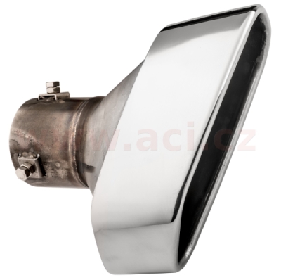 koncovka výfuku nerezová lichoběžníková, vnější průměr 175x90mm, délka 197mm, vnitřní průměr 45-62mm ASSO