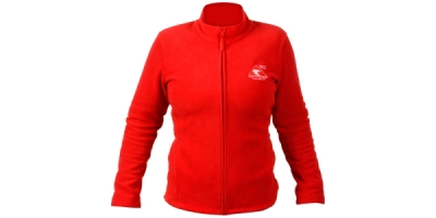 Mikina dámská červená na zip fleece (vel.XXL)