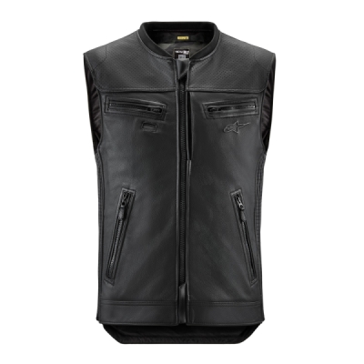airbagová vesta TECH-AIR®3 V2 LEATHER system, ALPINESTARS (černá, vel. 3XL)