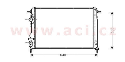 chladič 1.5DCi (Logan) (±AC), 1.9 DCi (±AUT±AC) [585*415*34]