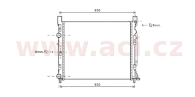 chladič 1.6i 16V (±AC), 1.5DCi (±AC) 63,76kW [560*480*26]