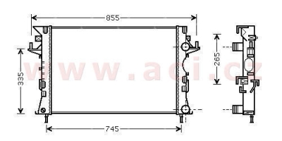 chladič 2.2DCi (+AUT±AC), 3.0DCi (+AUT±AC) [680*440*42]