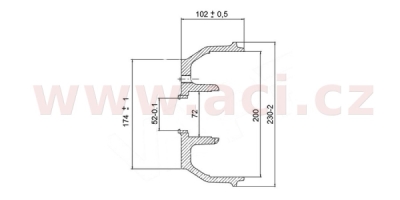 buben brzdový KNOTT pro 10'' kola včetně ložiska (5x112) ORIGINÁL