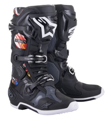 boty TECH 10 limitovaná edice RENEN, ALPINESTARS (černá/šedá/bílá/multicolor, vel. 42)