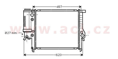 chladič 316i (+A ±AC), 318i/iS (+A±AC), 318Ti (+A +AC), 320i/iC (+A ±AC), 325i/iC (+A), 328i/iC (+AC) [440*440*32]