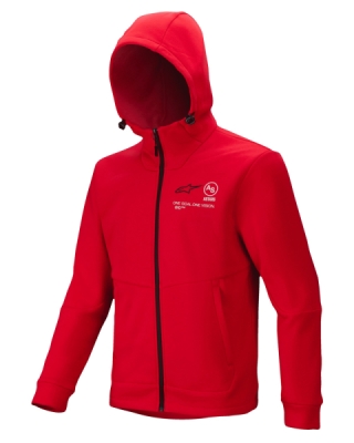 mikina RACER MX FLEECE, ALPINESTARS (červená, vel. 2XL)