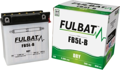 baterie 12V, YB5L-B (12N5-3B), 5Ah, 65A, konvenční 120x60x130 FULBAT(vč. balení elektrolytu)