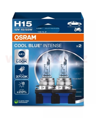 OSRAM žárovka COOL BLUE INTENSE (NEXT GEN) H15, patice PGJ23t-1, výkon 15/55W (sada 2ks)
